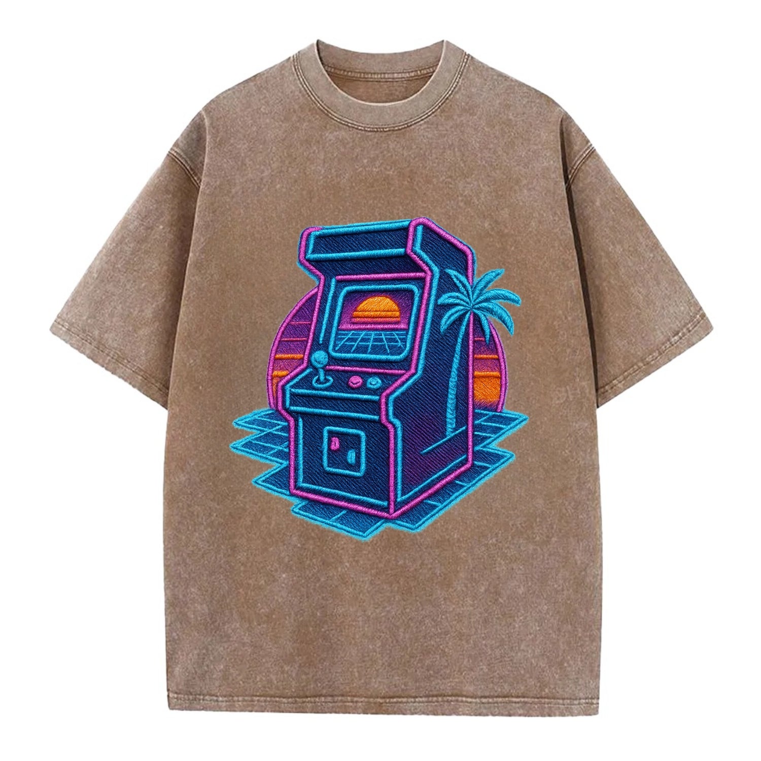 Arcade Machine - Vintage T-shirt - Brown