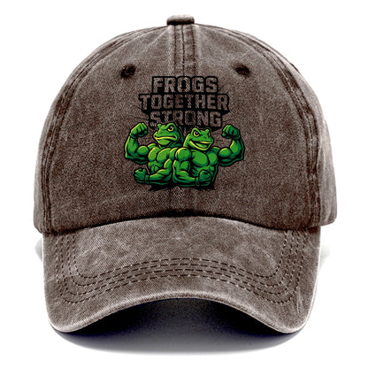 Frogs Together Strong - Classic Cap - Brown