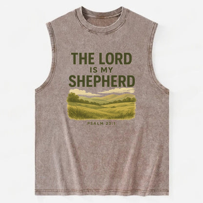 Psalm 23:1 Meadow - Vintage Washed Tank - Brown