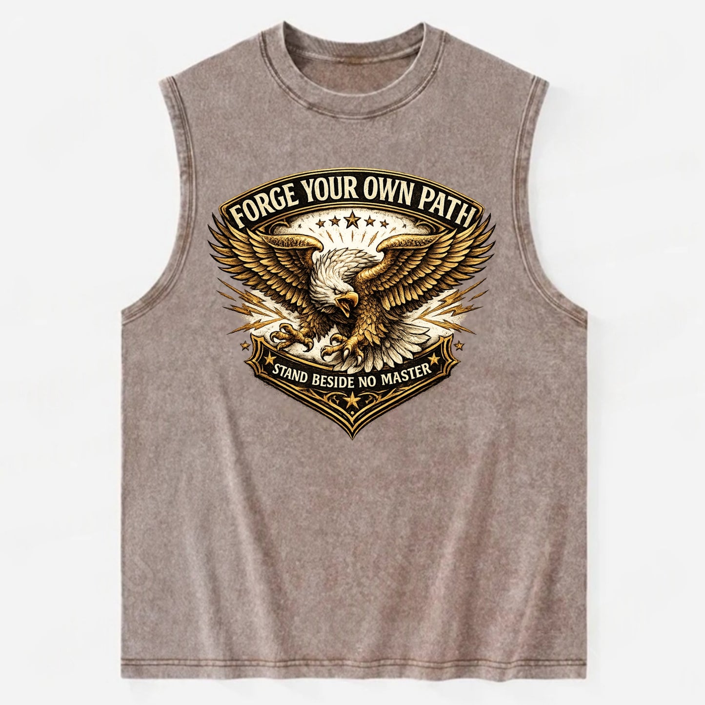 Forge Your Own Path - Vintage Washed Tank - Brown