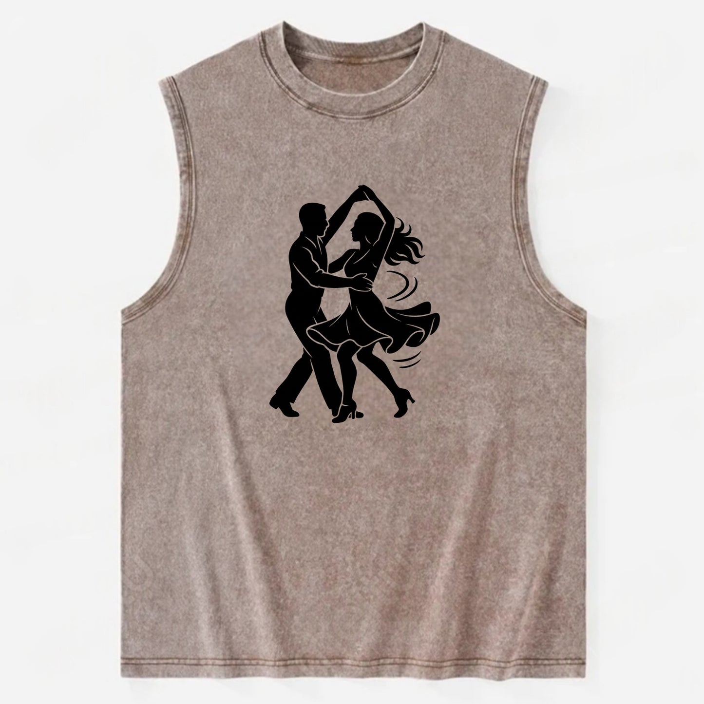 Salsa dancers spinning turn - Vintage Washed Tank - Brown