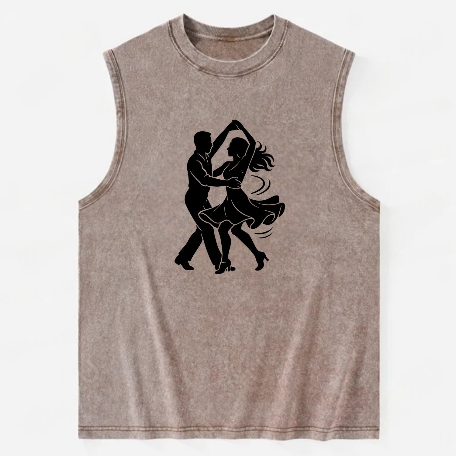 Salsa dancers spinning turn - Vintage Washed Tank - Brown