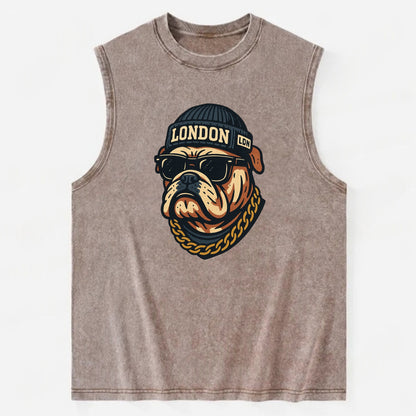 London Bulldog - Vintage Washed Tank - Brown