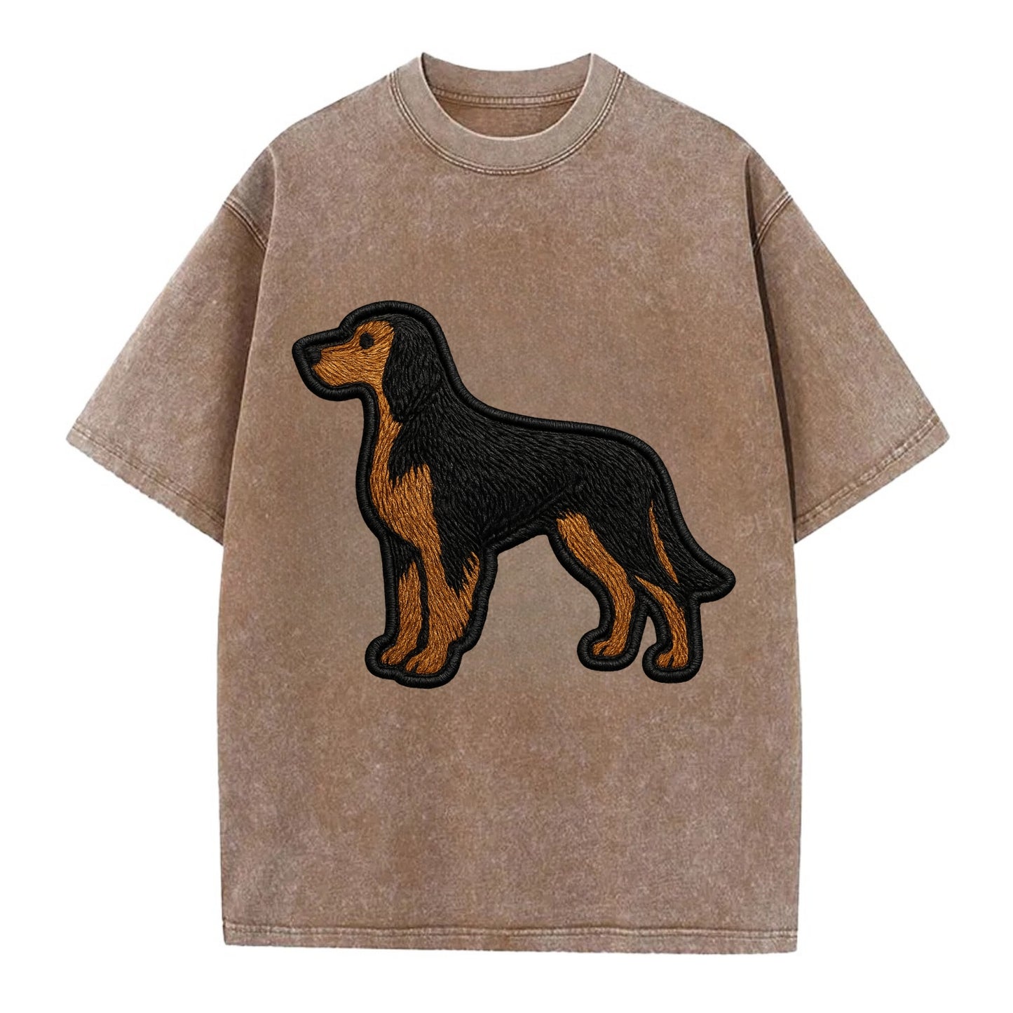 Gordon Setter - Modern setter silhouette - Vintage T-shirt - Brown