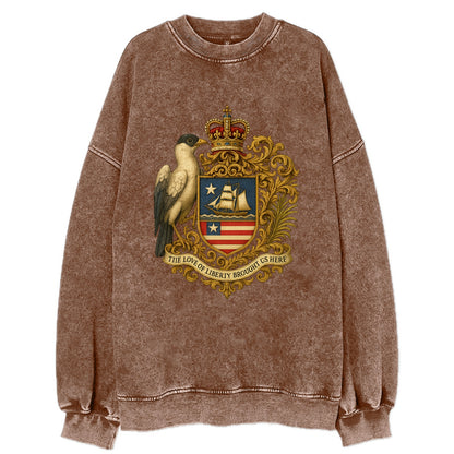 Liberia Pepper Bird Emblem  - Vintage Sweatshirt - Brown