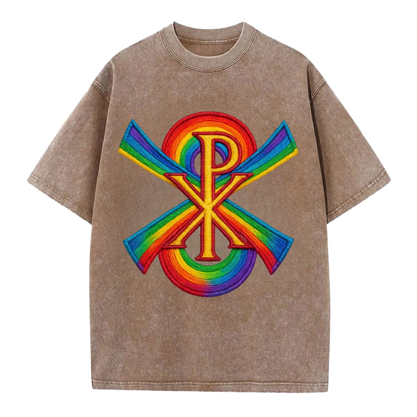 Chi Rho  - Vintage T-shirt - Brown
