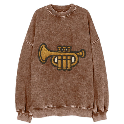 Trumpet  - Vintage Sweatshirt - Brown