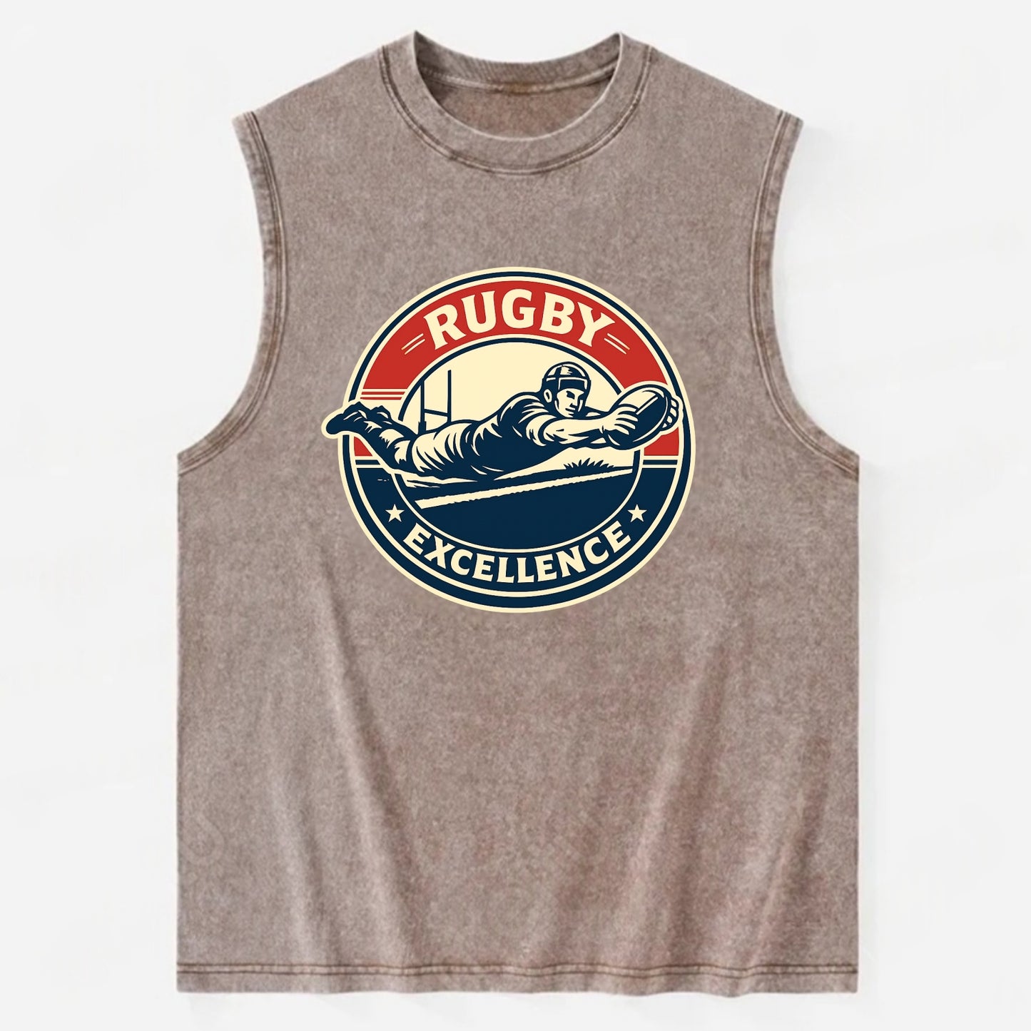 Epic Try Dive Emblem - Vintage Washed Tank - Brown