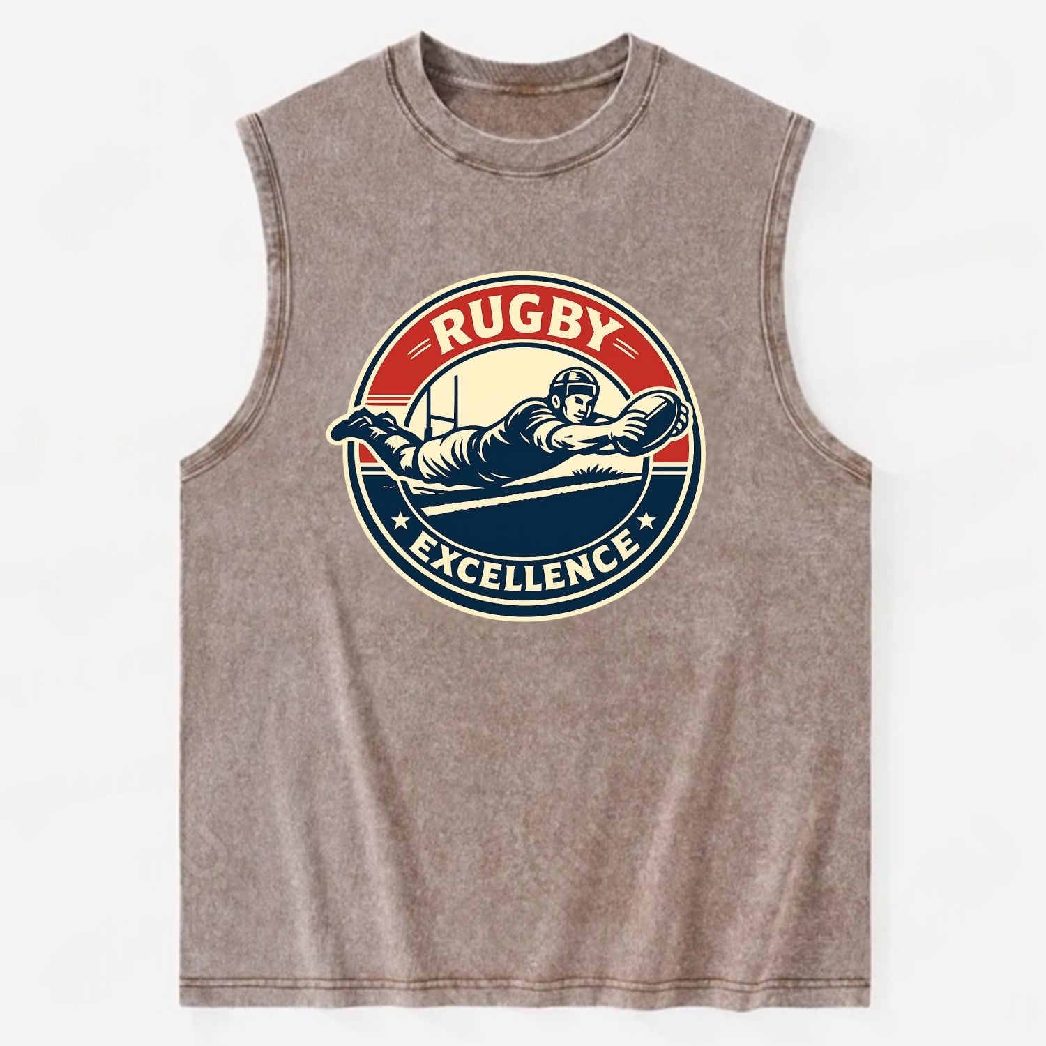 Epic Try Dive Emblem - Vintage Washed Tank - Brown