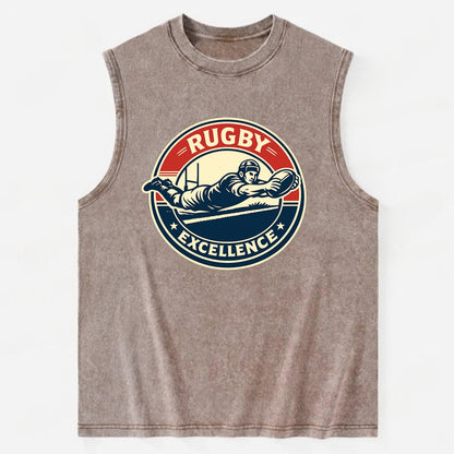 Epic Try Dive Emblem - Vintage Washed Tank - Brown