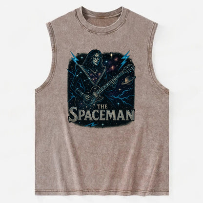 Spaceman Constellation - Vintage Washed Tank - Brown