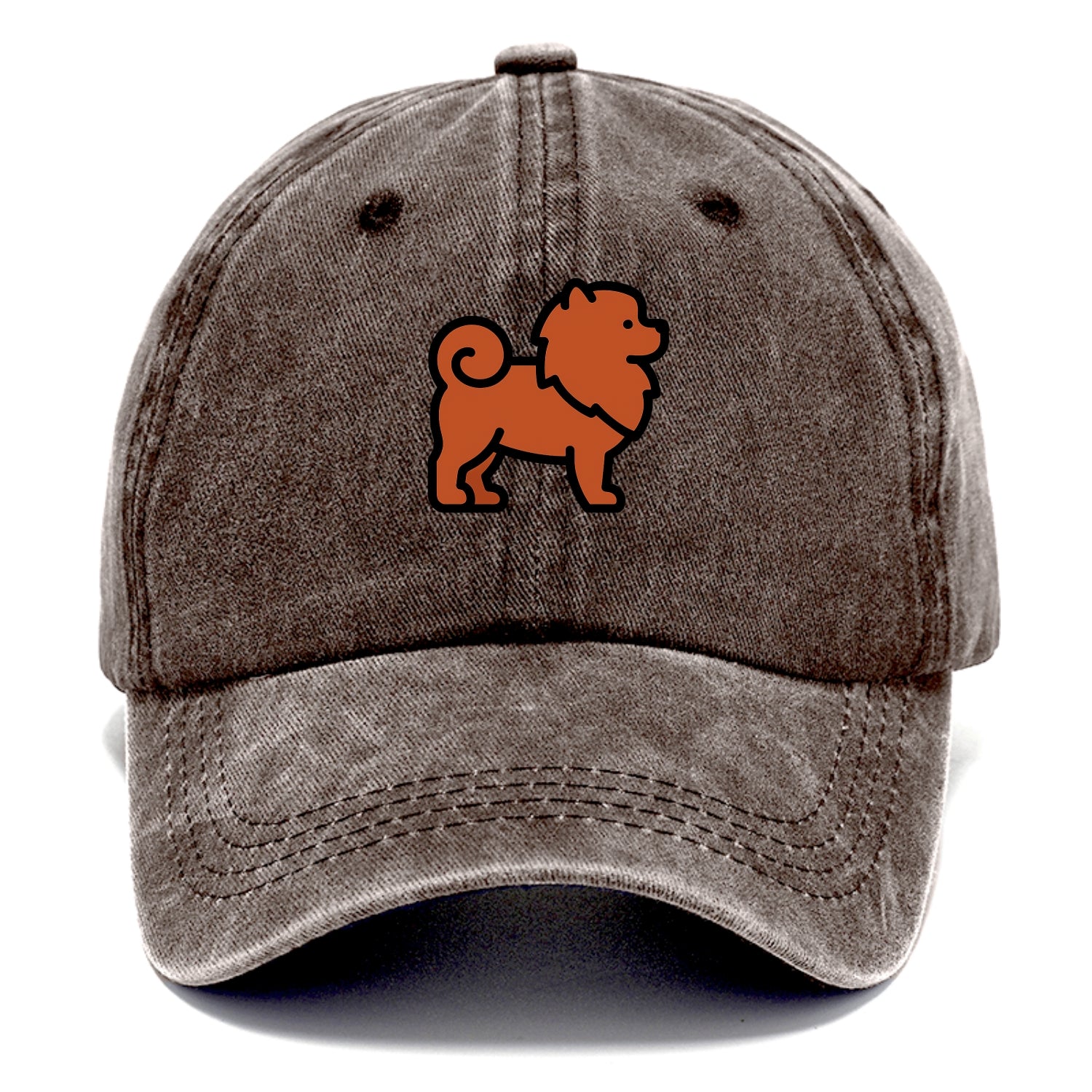 Chow Chow - Red fluffy flat side profile - Classic Cap - Brown