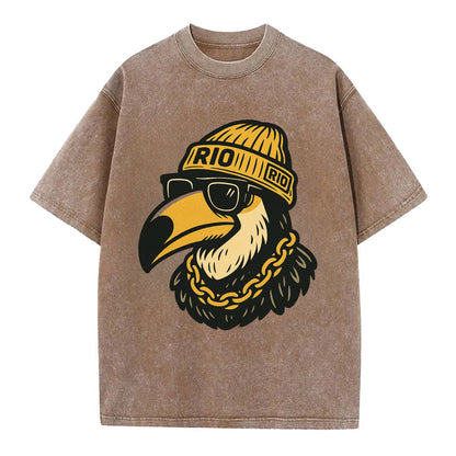 Rio Toucan - Vintage T-shirt - Brown