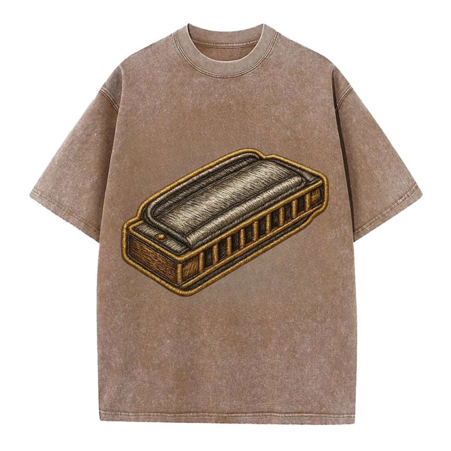Harmonica  - Vintage T-shirt - Brown