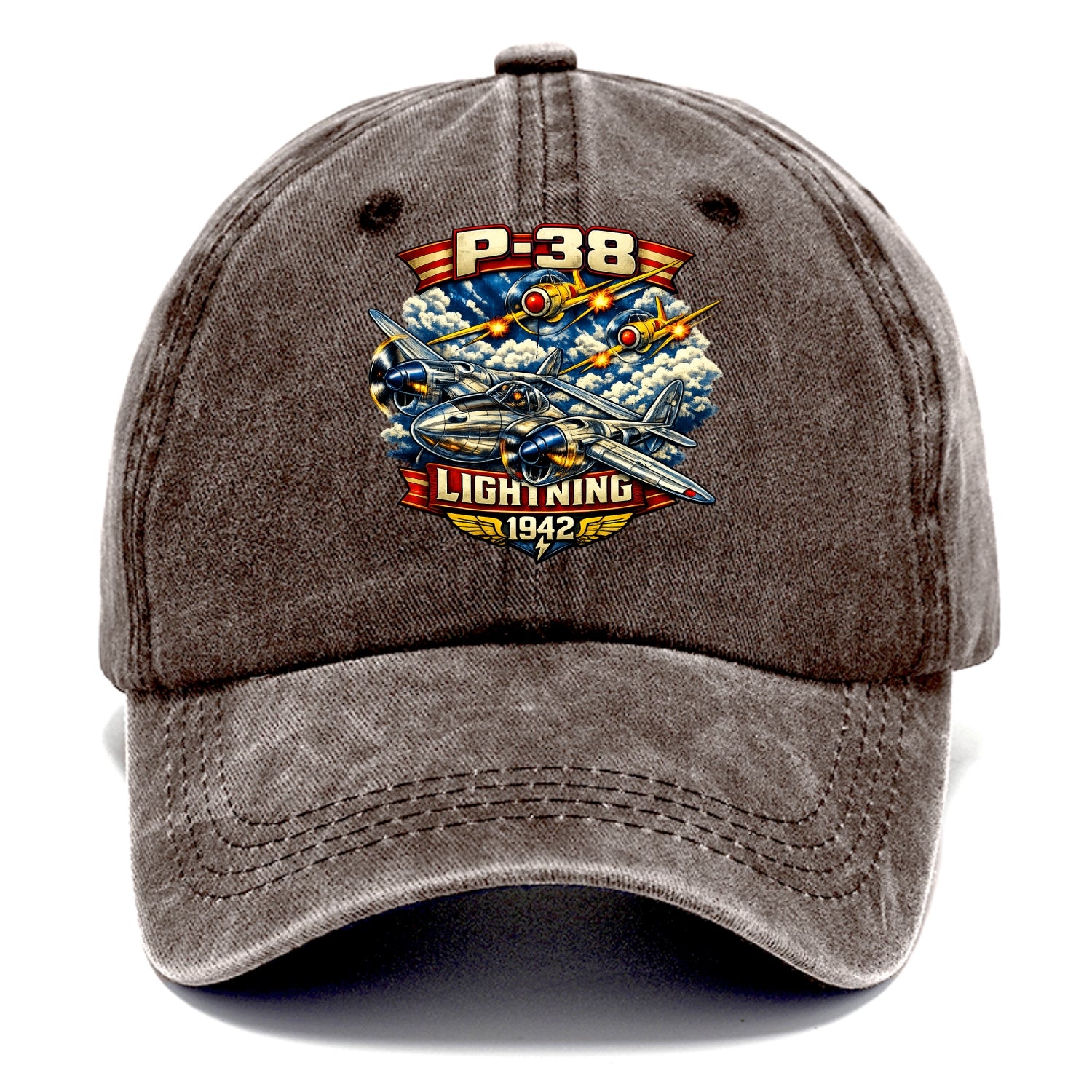 P 38 Lightning - Classic Cap - Brown
