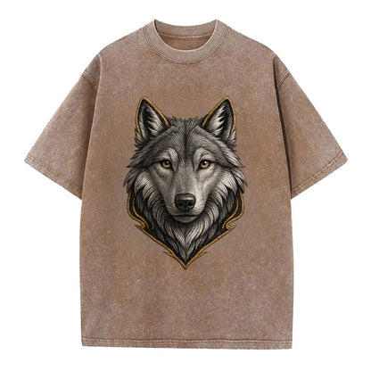 Wolf Totem  - Vintage T-shirt - Brown