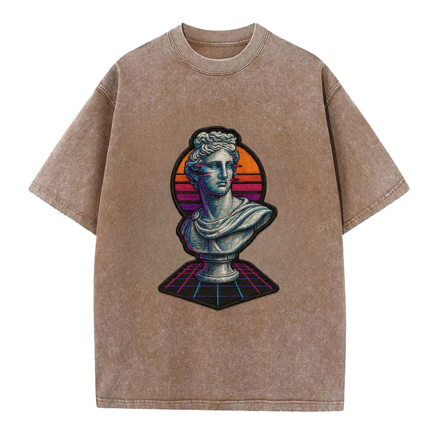 Greek Statue - Vintage T-shirt - Brown