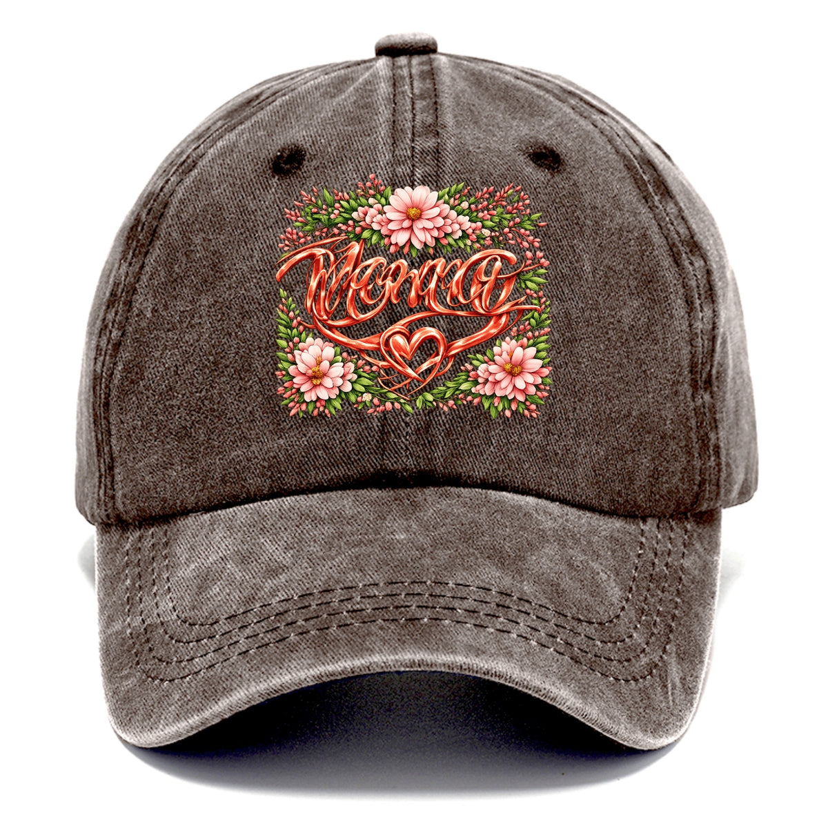 Mama Script - Classic Cap - Brown