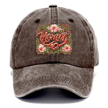 Mama Script - Classic Cap - Brown