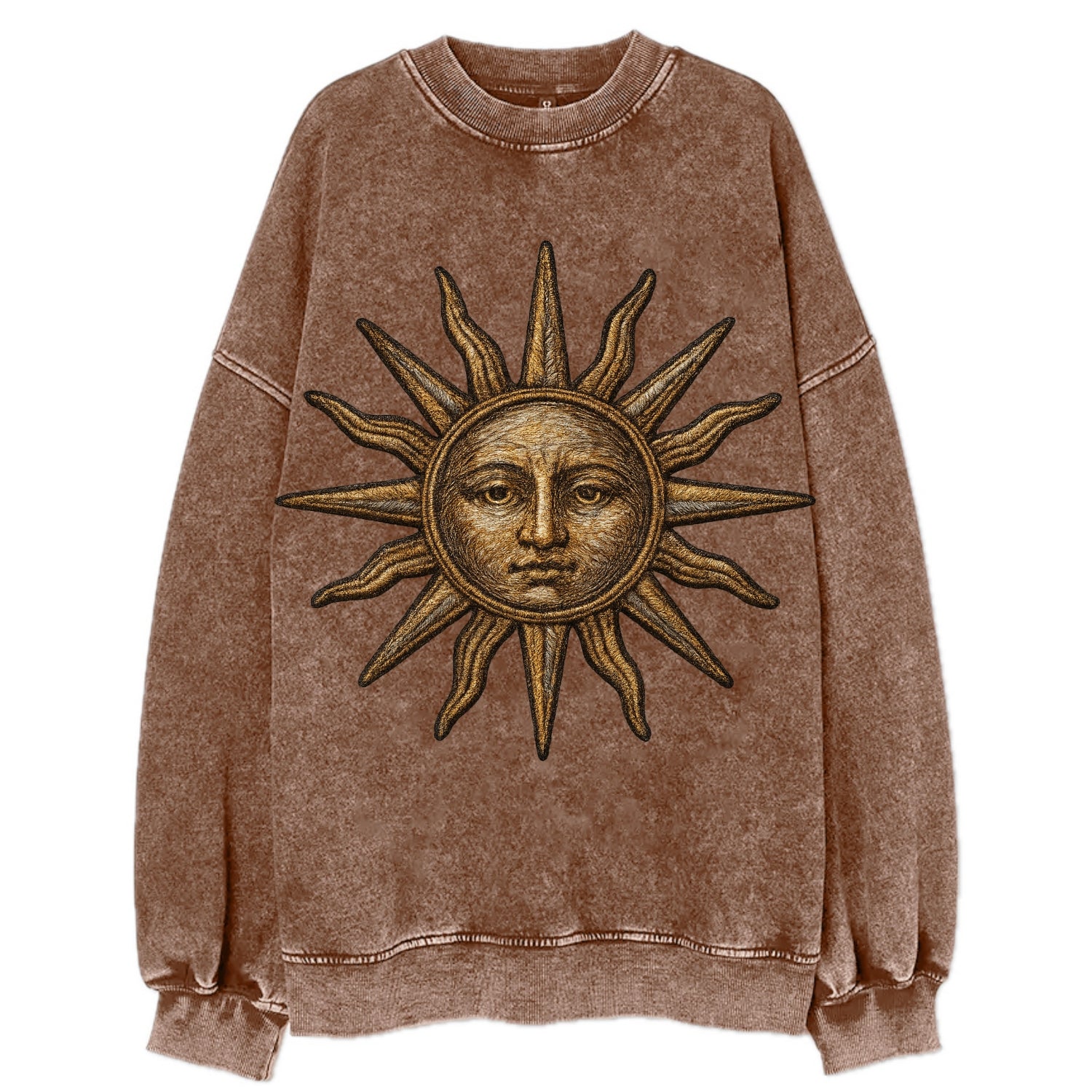 Sun Rays  - Vintage Sweatshirt - Brown