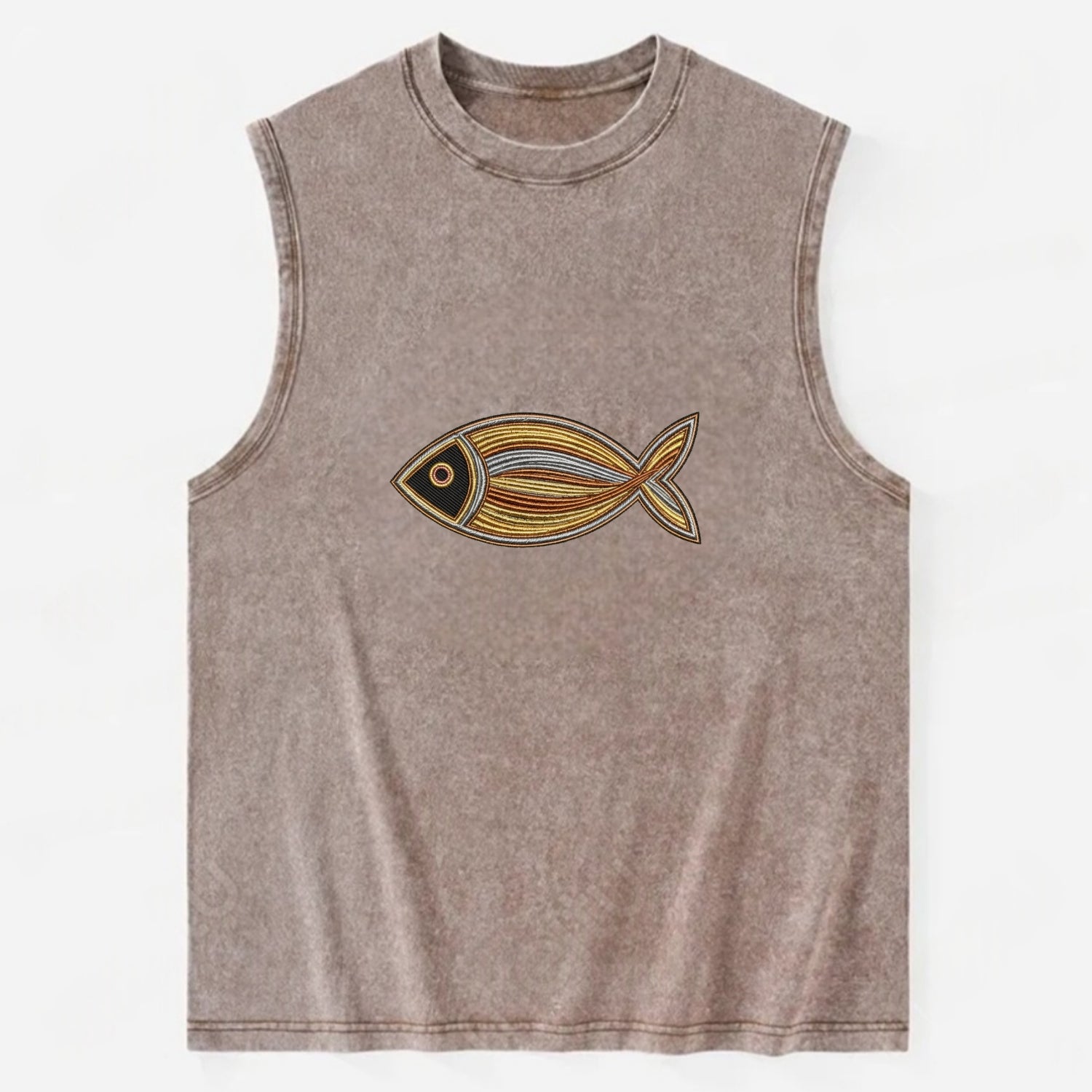 Ichthys - Vintage Washed Tank - Brown