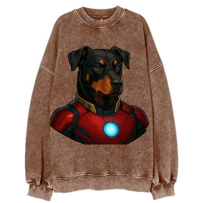 Beauceron Loyal Hero  - Vintage Sweatshirt - Brown