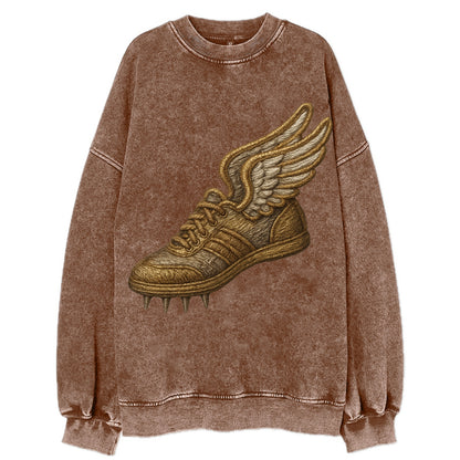 Track Shoe  - Vintage Sweatshirt - Brown