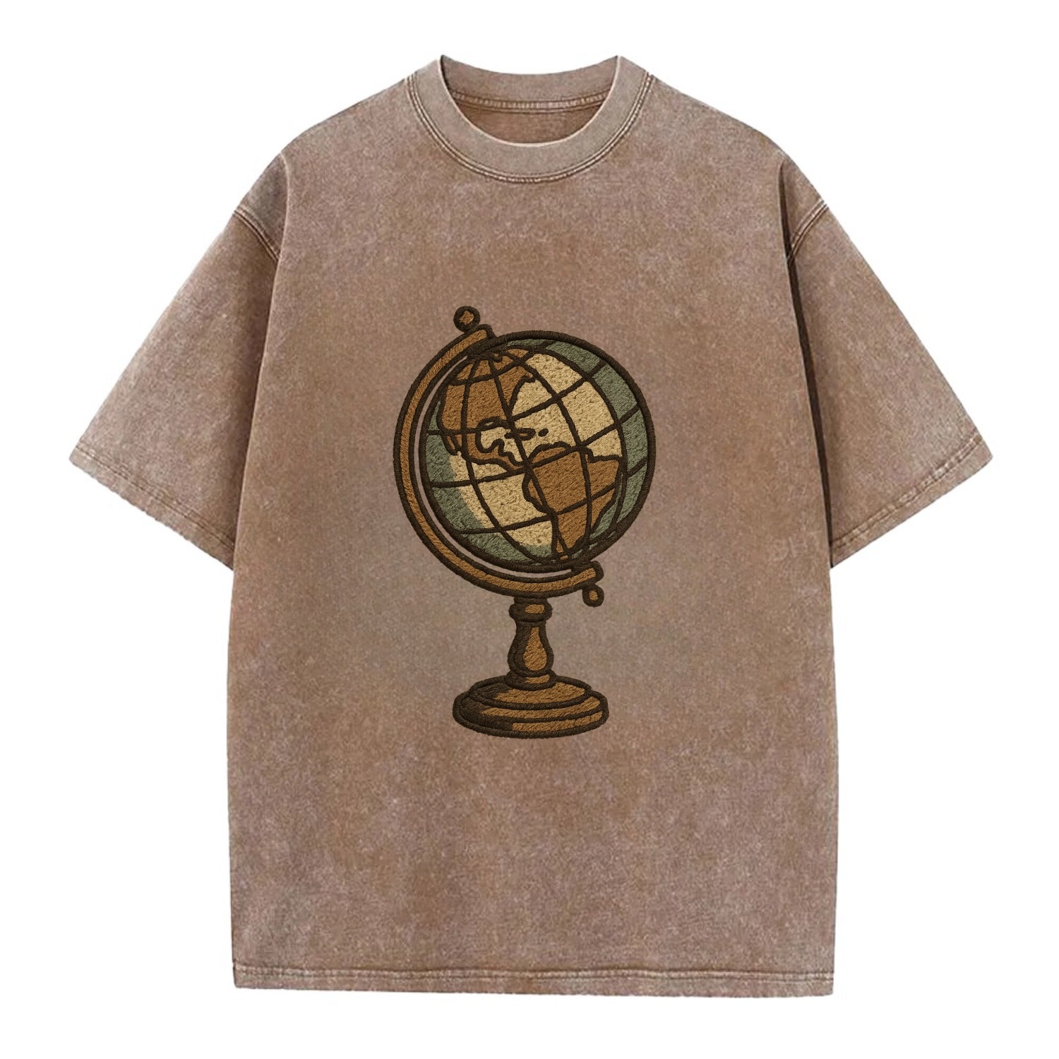 Globe  - Vintage T-shirt - Brown
