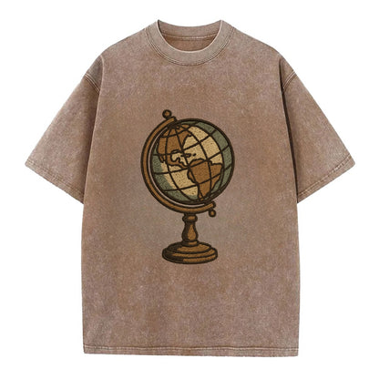 Globe  - Vintage T-shirt - Brown
