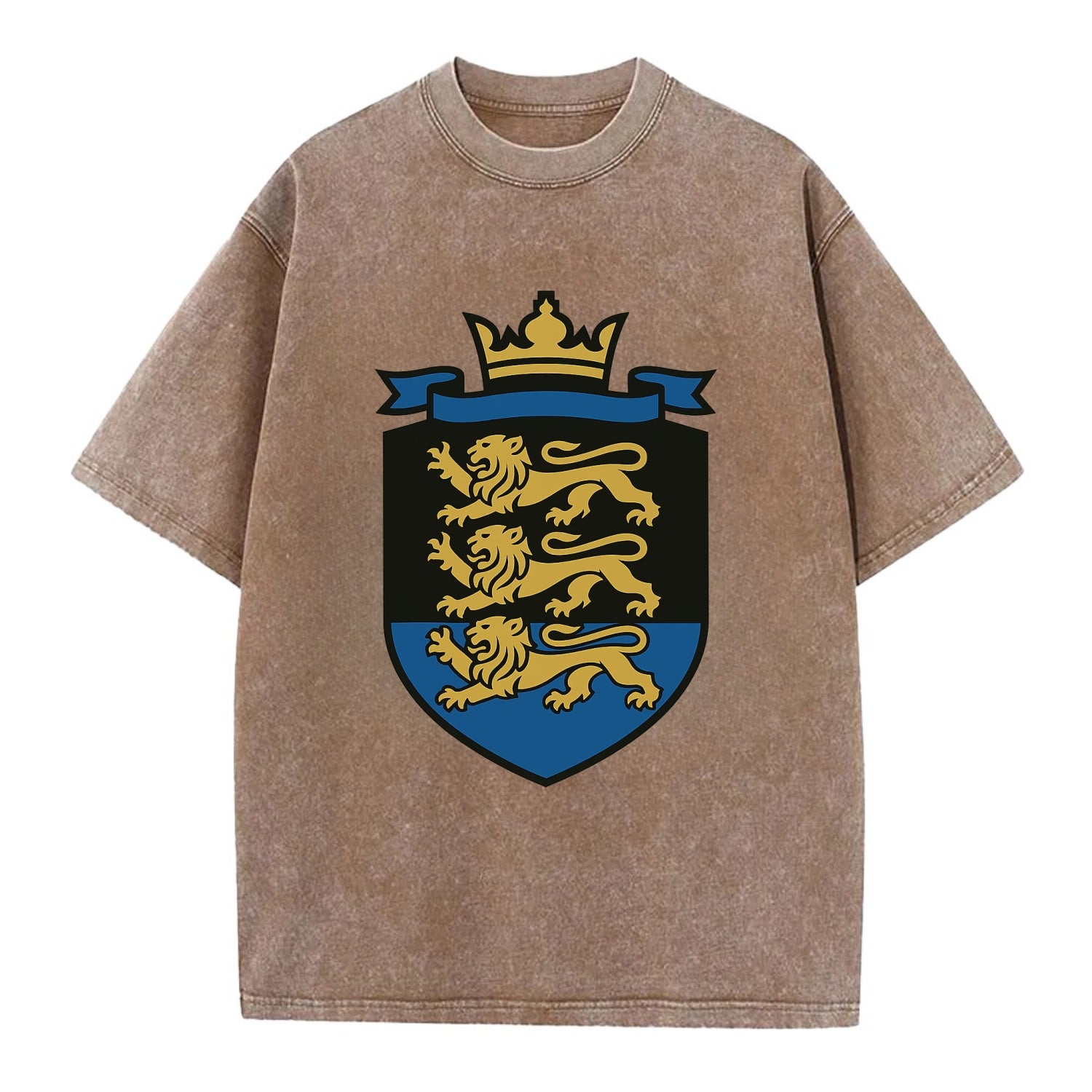 Estonia Royal Logo  - Vintage T-shirt - Brown