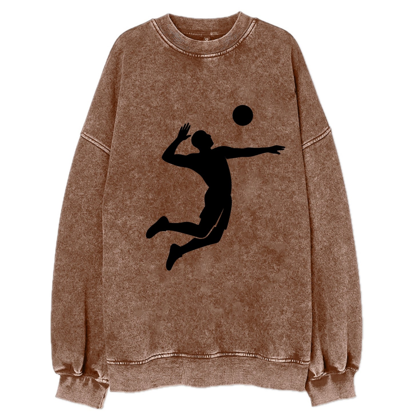 Volleyball player spiking ball - Vintage Sweatshirt - Brown