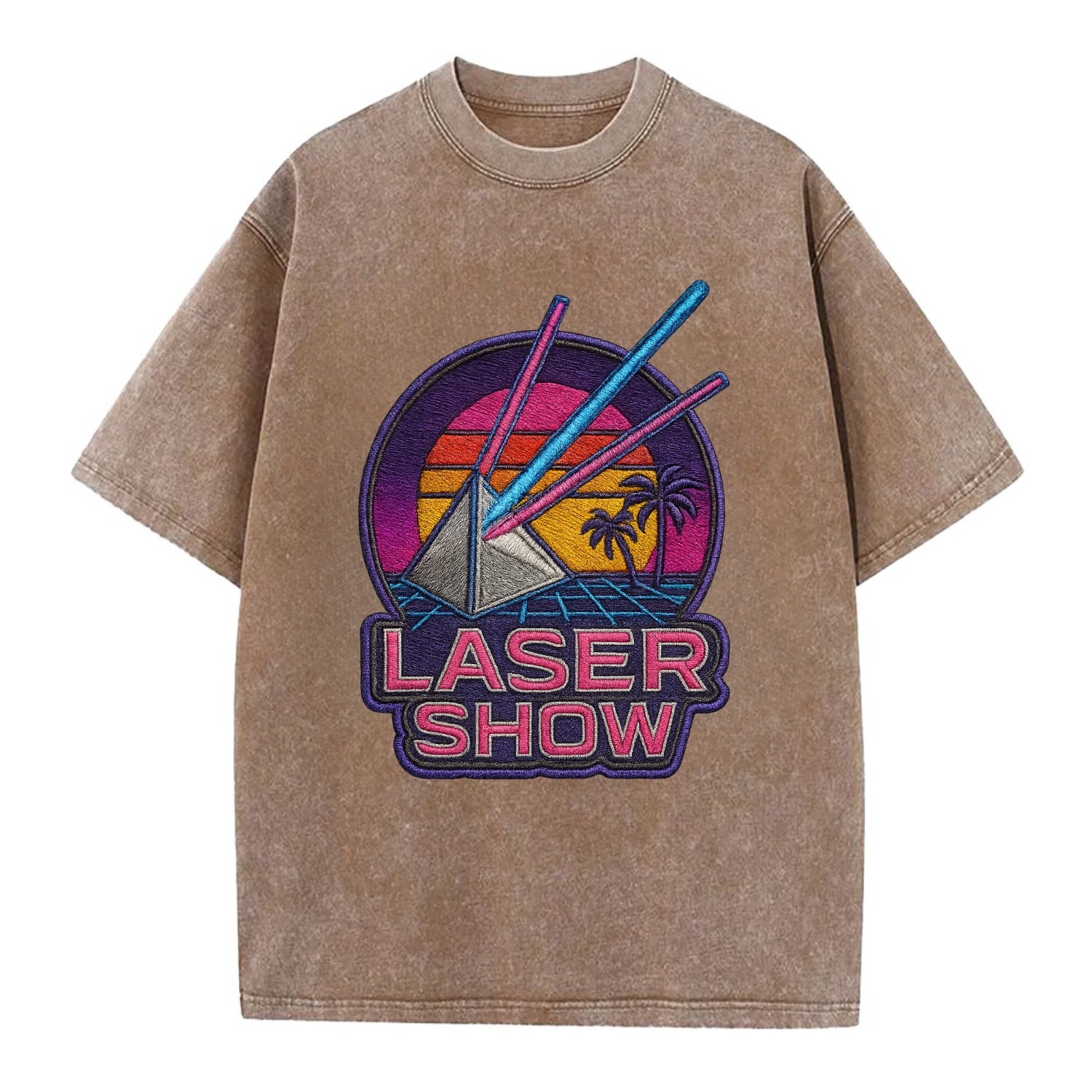 Laser Show - Vintage T-shirt - Brown