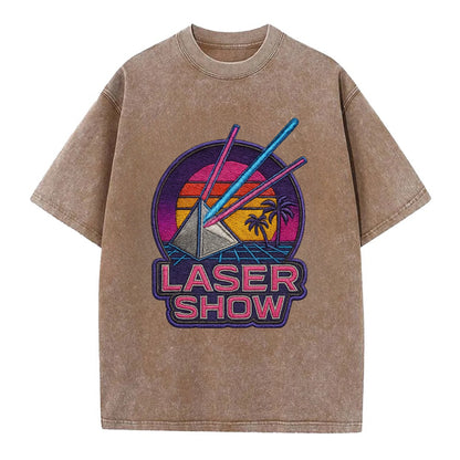 Laser Show - Vintage T-shirt - Brown
