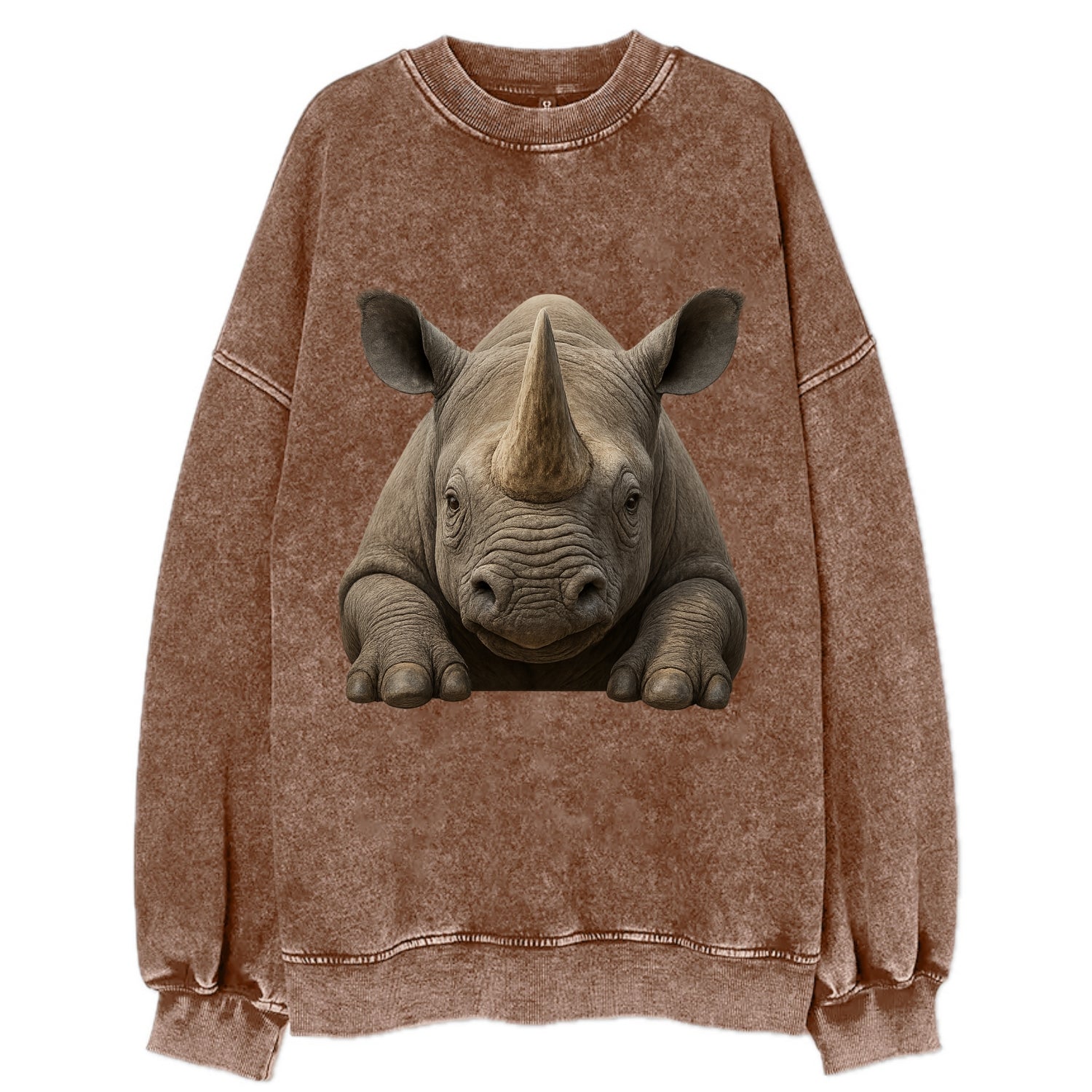 Rhinoceros  - Vintage Sweatshirt - Brown