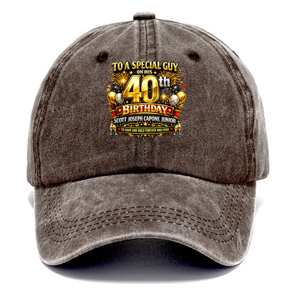 Special 40th Birthday - Classic Cap - Brown
