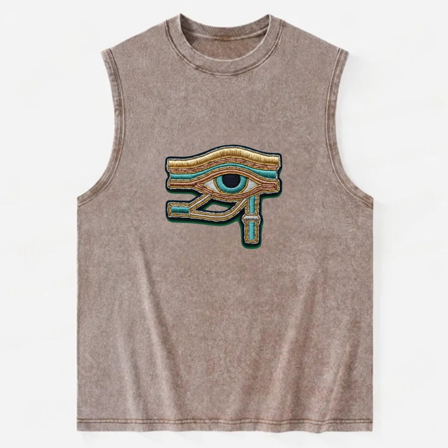 Eye of Horus - Vintage Washed Tank - Brown