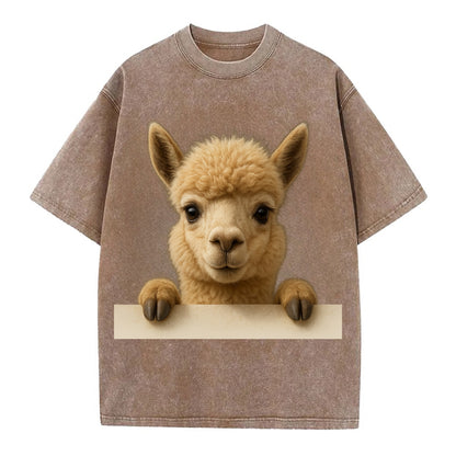 Alpaca  - Vintage T-shirt - Brown