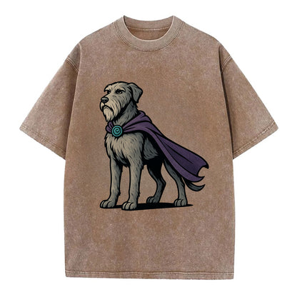 Irish Wolfhound Mystic Hero  - Vintage T-shirt - Brown