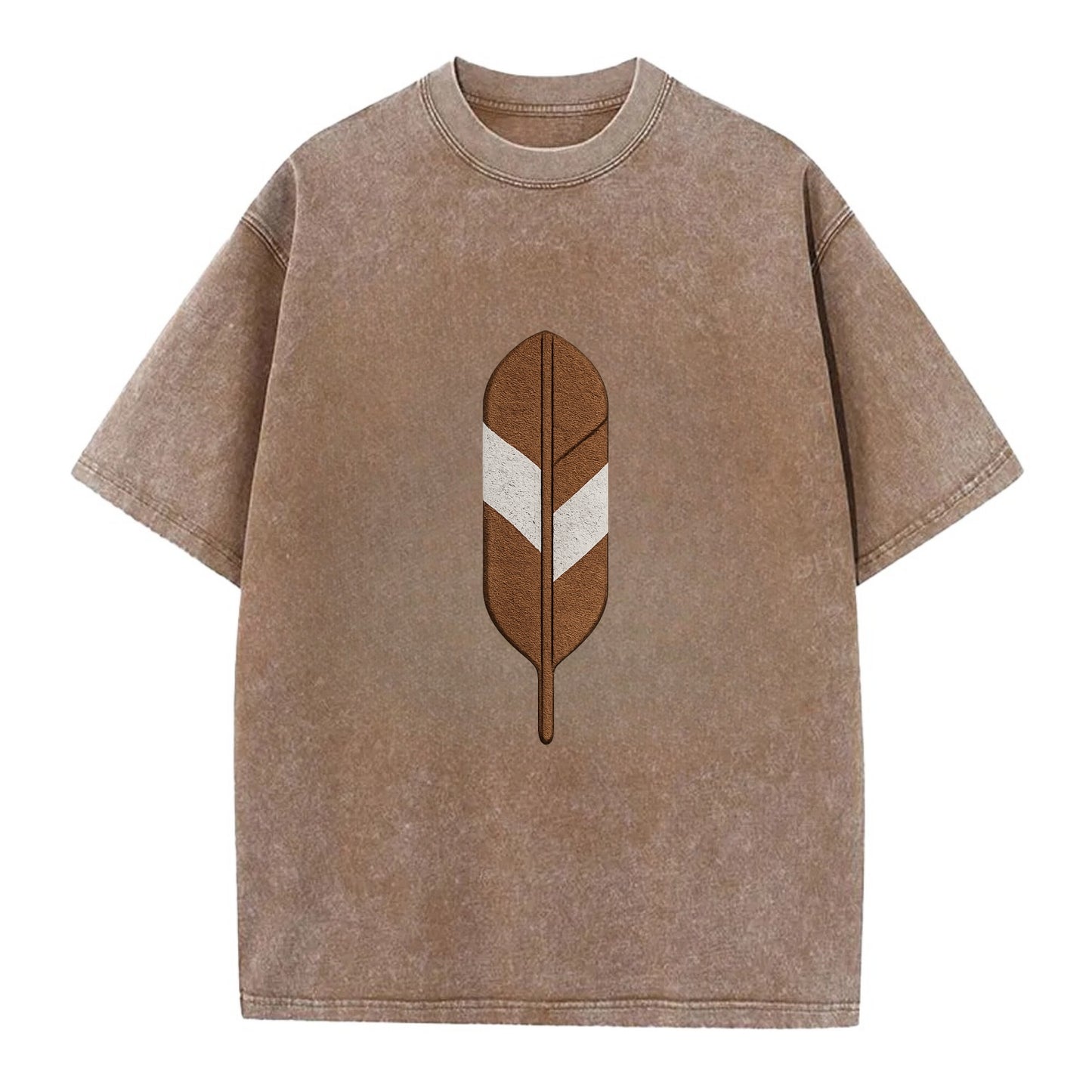 Eagle Feather  - Vintage T-shirt - Brown