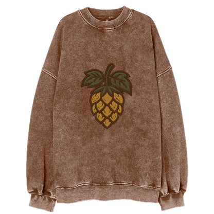 Hop Cone  - Vintage Sweatshirt - Brown