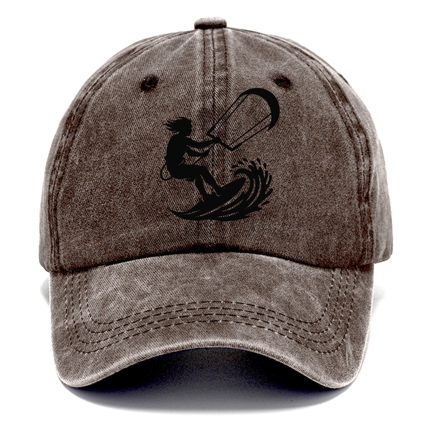 Kite surfer riding wave - Classic Cap - Brown