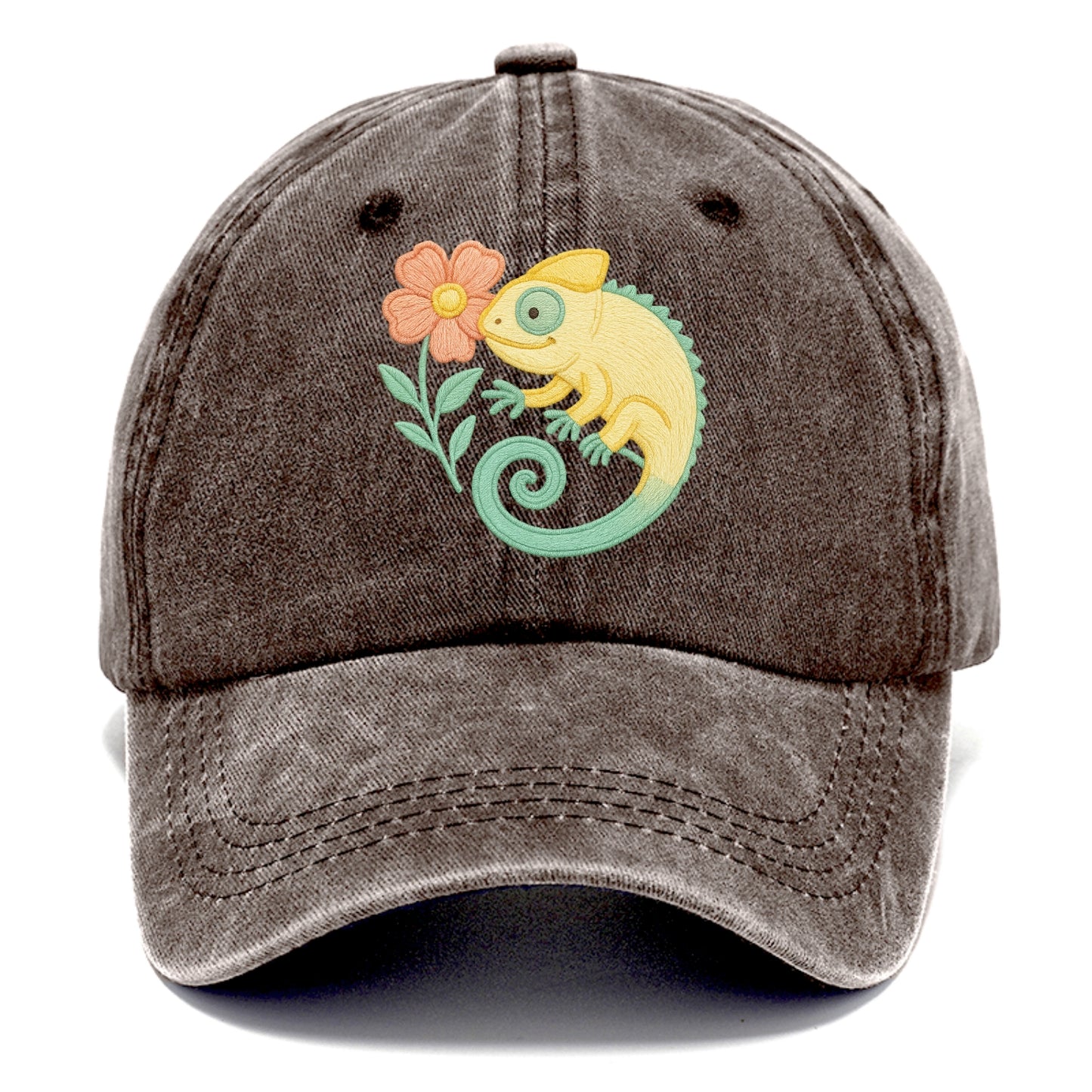 Yellow Chameleon - Classic Cap - Brown