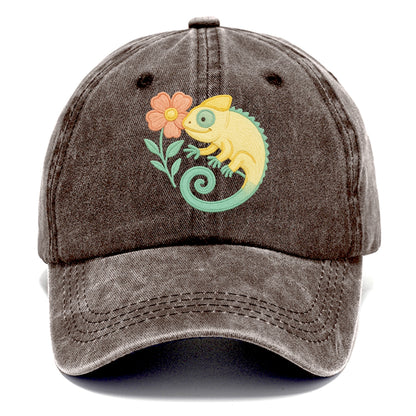 Yellow Chameleon - Classic Cap - Brown