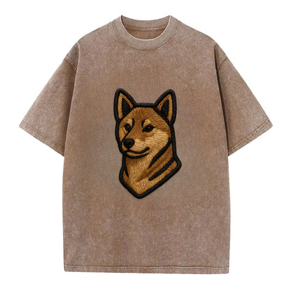 Shikoku - Trendy Japanese hunter design - Vintage T-shirt - Brown