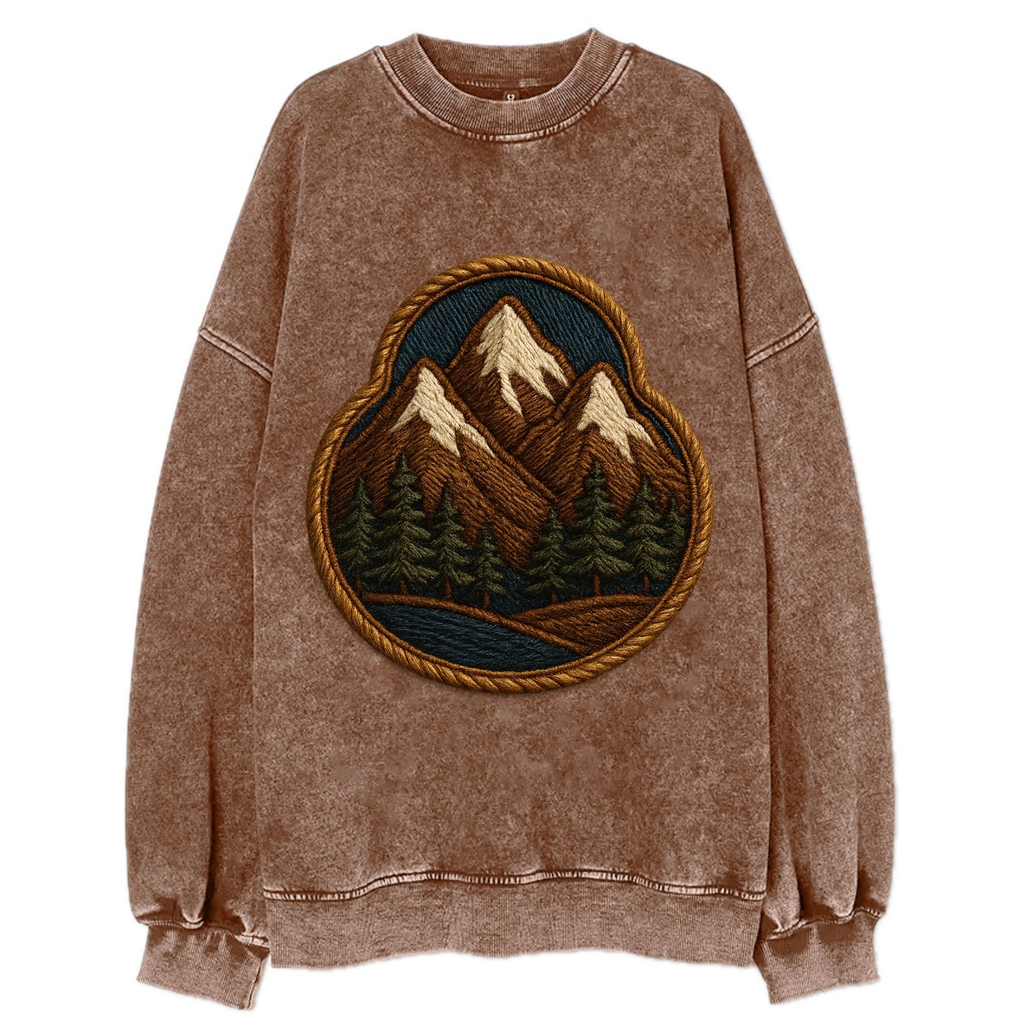 Mountain Range  - Vintage Sweatshirt - Brown