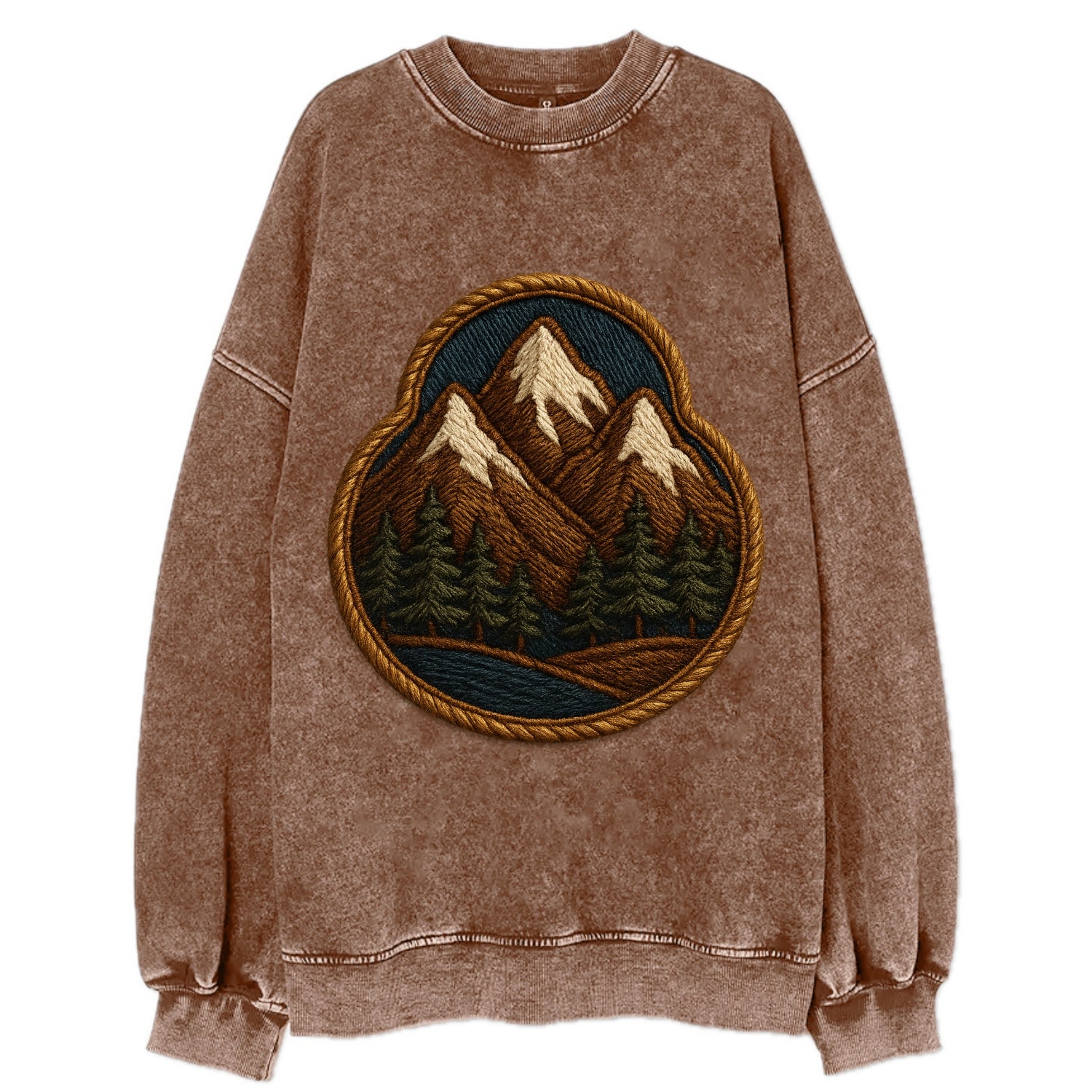Mountain Range  - Vintage Sweatshirt - Brown