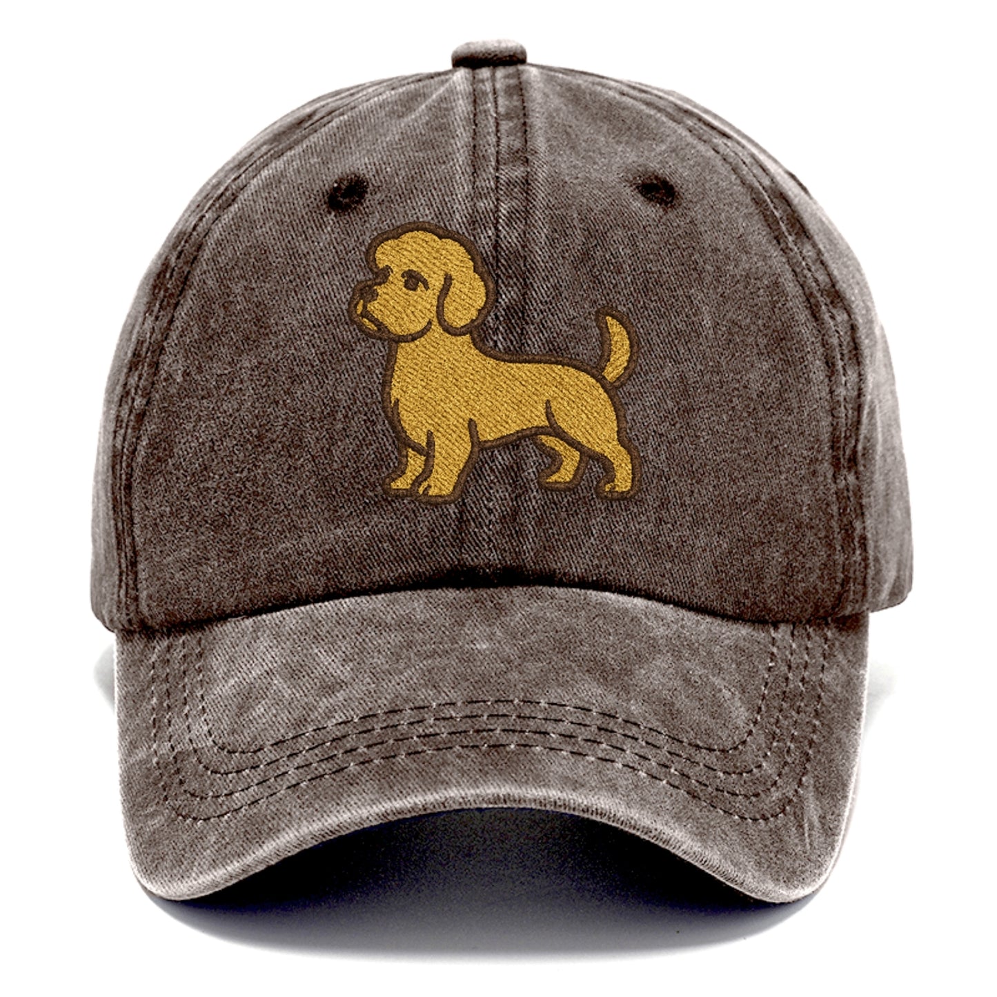 Dandie Dinmont Terrier Mustard Colored Pose Classic Cap - Brown