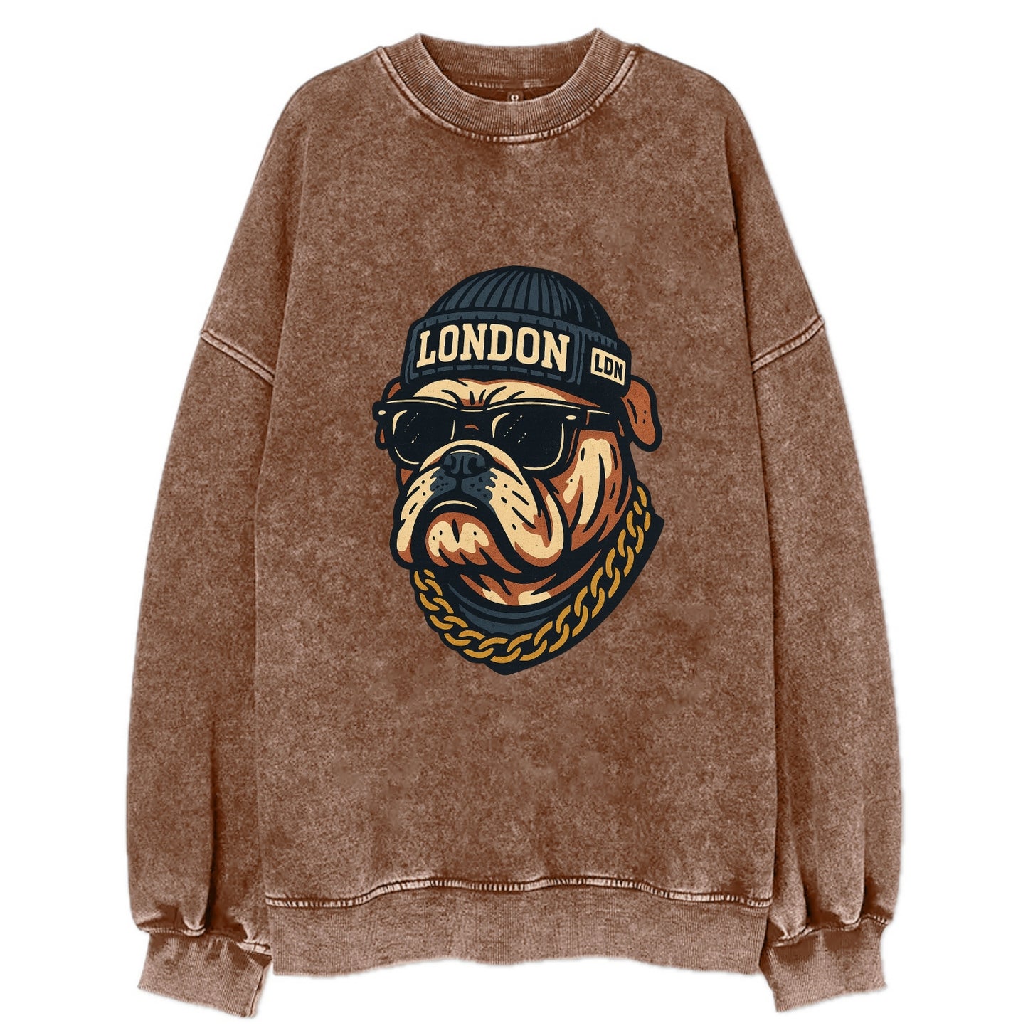 London Bulldog - Vintage Sweatshirt - Brown