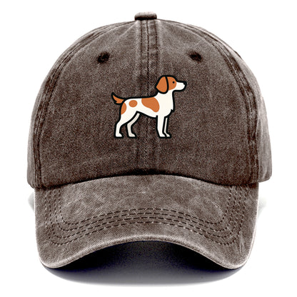 Brittany Spaniel - Orange and white flat side profile - Classic Cap - Brown