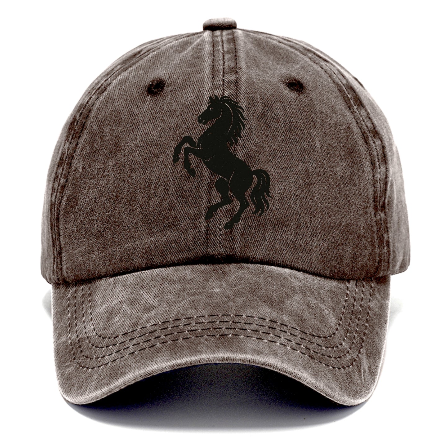 Stallion rearing on hind legs - Classic Cap - Brown